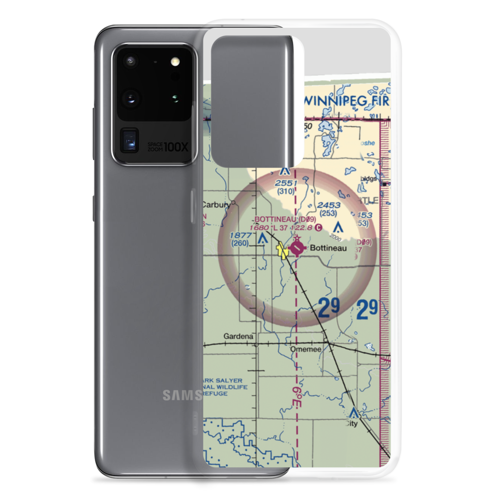 Bottineau Municipal Airport (D09) VFR Sectional Samsung Case Samsung Galaxy S20 Ultra model shown
