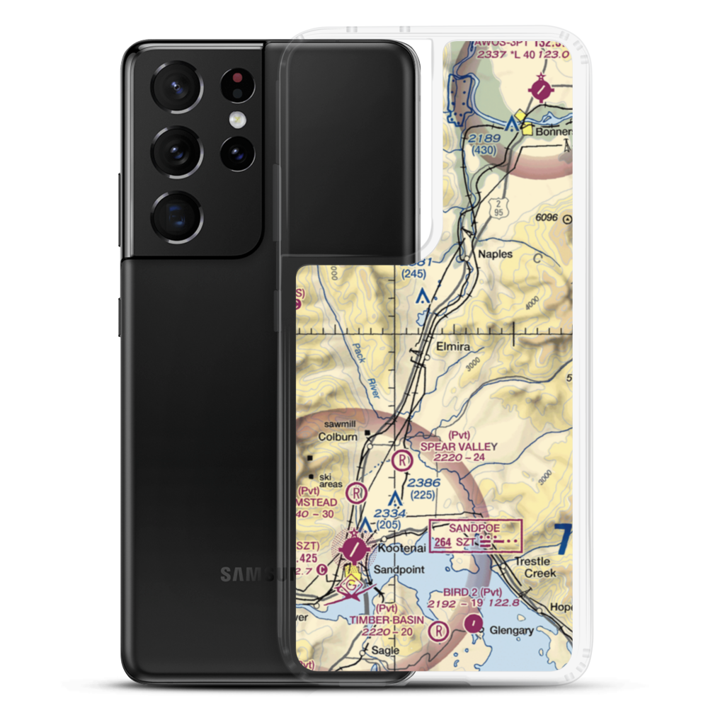Bottle Bay Seaplane Base (ID54) VFR Sectional Samsung Case Samsung Galaxy S21 Ultra model shown