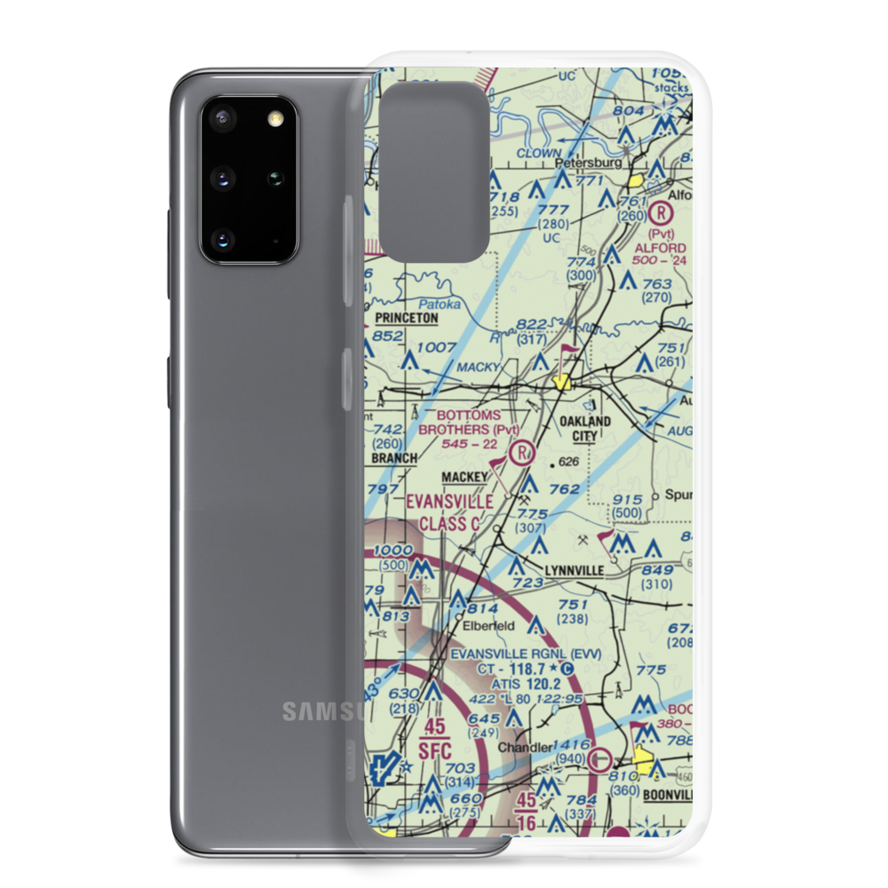Bottoms Brothers Airport (1IN5) VFR Sectional Samsung Case Samsung Galaxy S20 Plus model shown