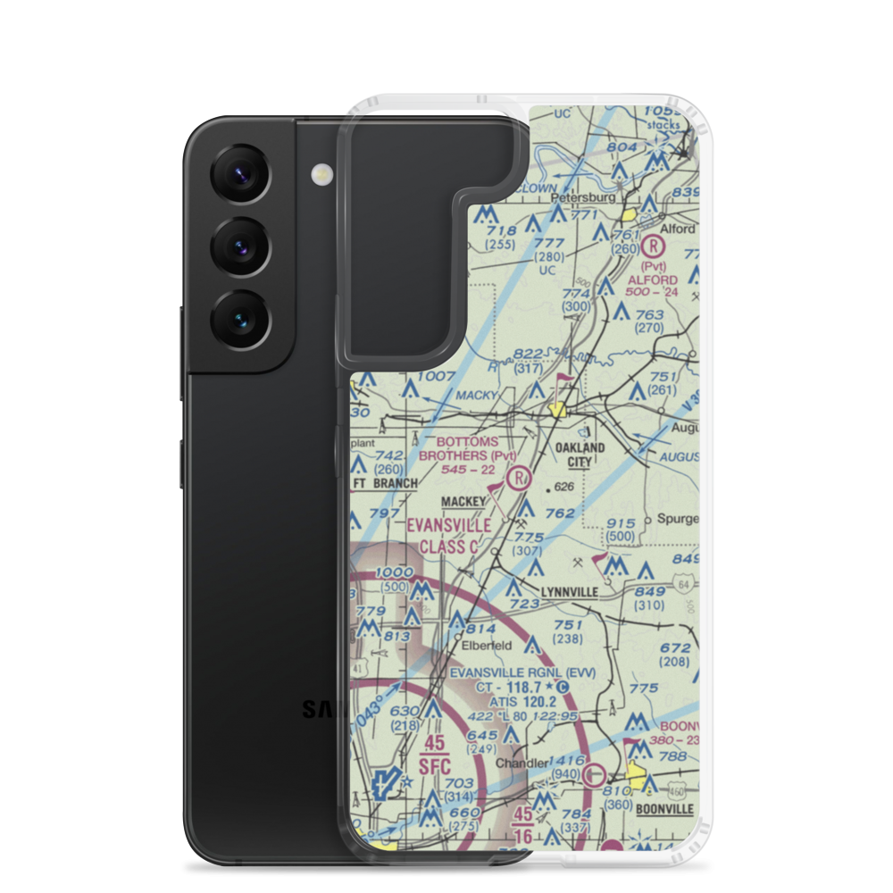 Bottoms Brothers Airport (1IN5) VFR Sectional Samsung Case Samsung Galaxy S22 model shown