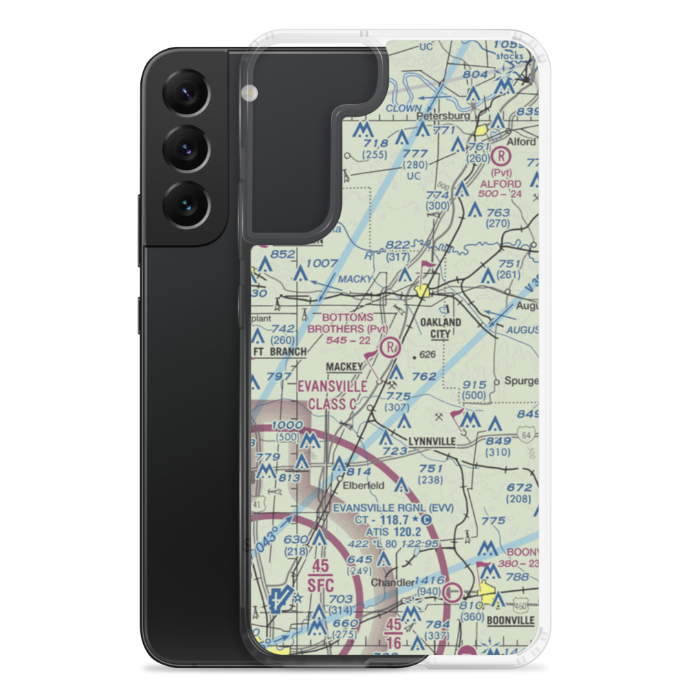 Bottoms Brothers Airport (1IN5) VFR Sectional Samsung Case Samsung Galaxy S22 Plus model shown