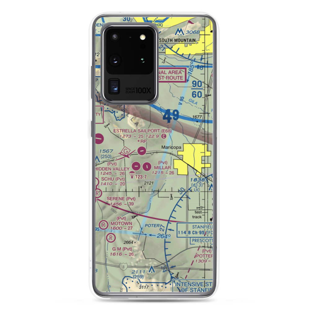 Boulais Ranch Airport (40AZ) VFR Sectional Samsung Case Samsung Galaxy S20 Ultra model shown
