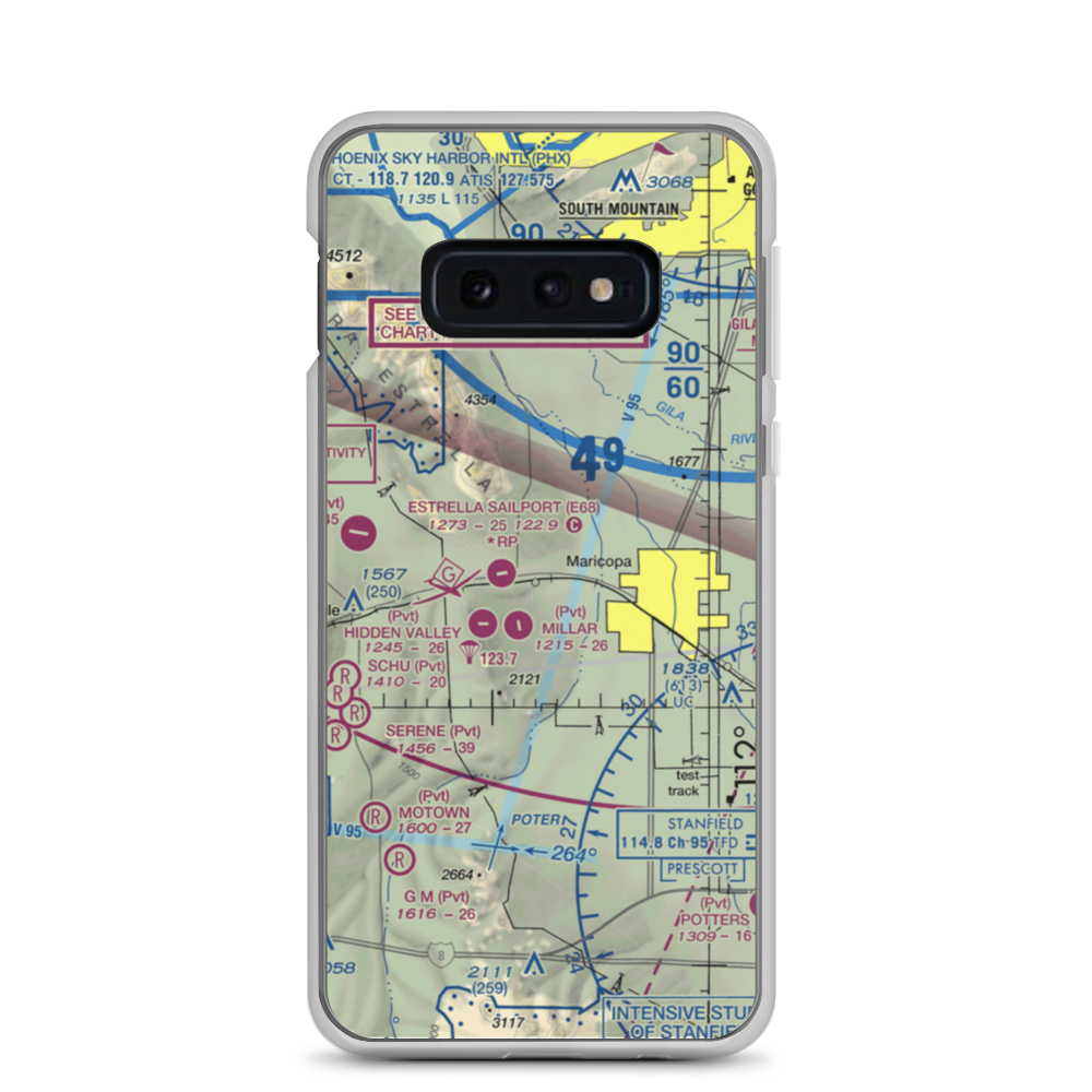 Boulais Ranch Airport (40AZ) VFR Sectional Samsung Case Samsung Galaxy S10e model shown
