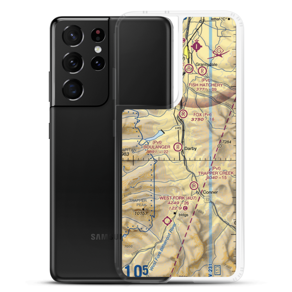 Boulanger Field Airport (4MT9) VFR Sectional Samsung Case Samsung Galaxy S21 Ultra model shown