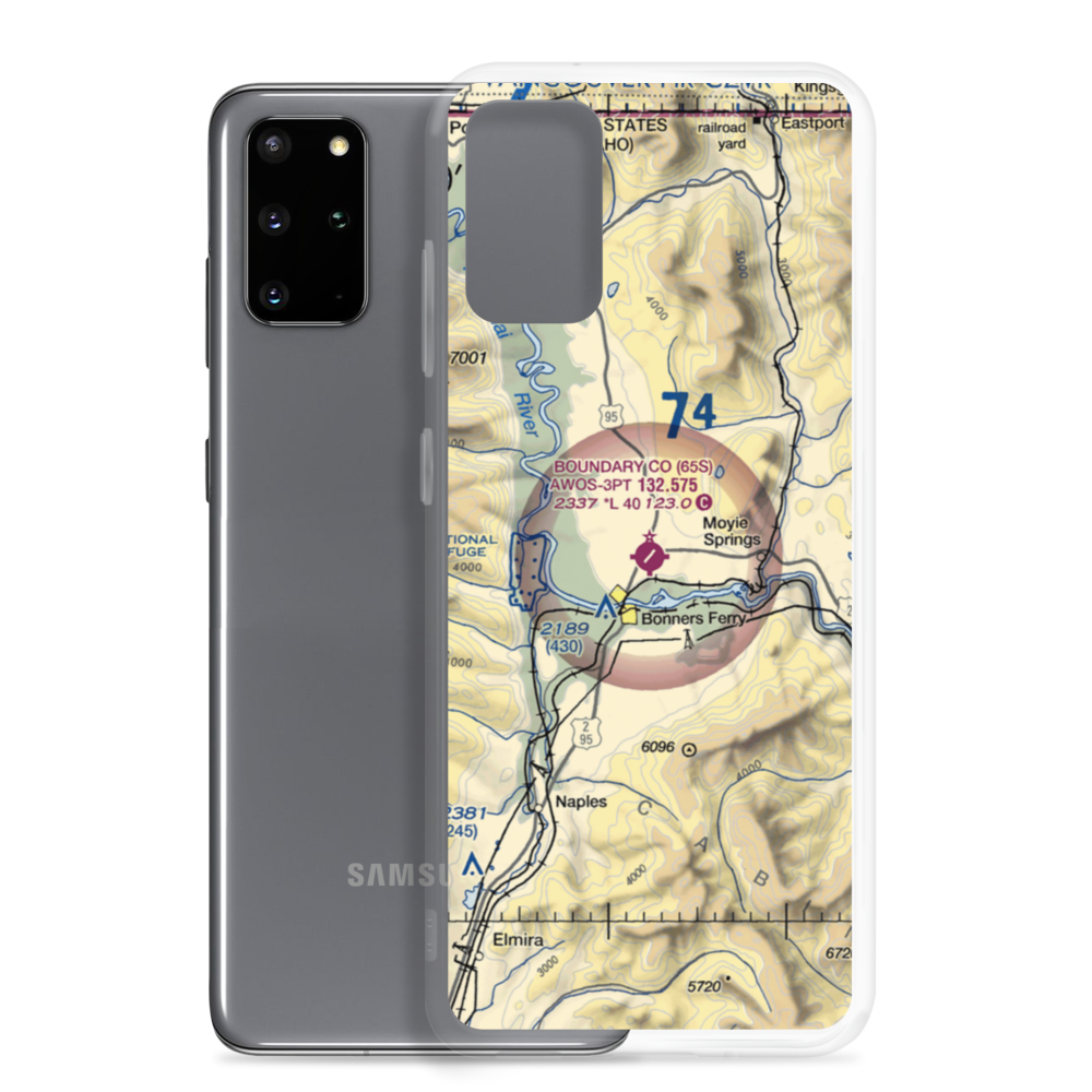 Boundary County Airport (65S) VFR Sectional Samsung Case Samsung Galaxy S20 Plus model shown