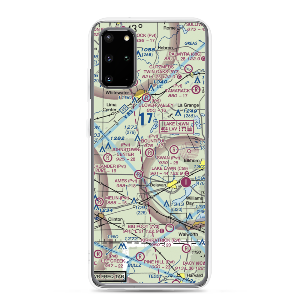Bountiful Acres Airport (6WI3) VFR Sectional Samsung Case Samsung Galaxy S20 Plus model shown