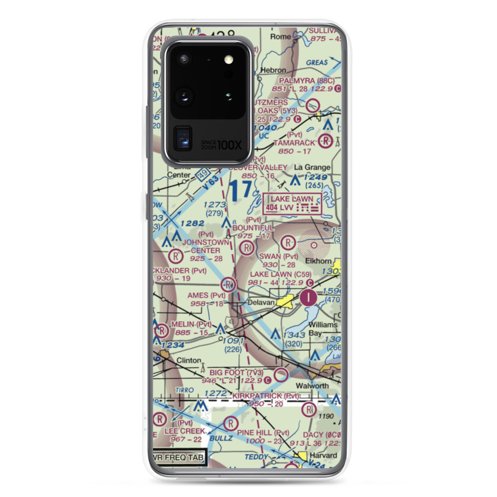 Bountiful Acres Airport (6WI3) VFR Sectional Samsung Case Samsung Galaxy S20 Ultra model shown
