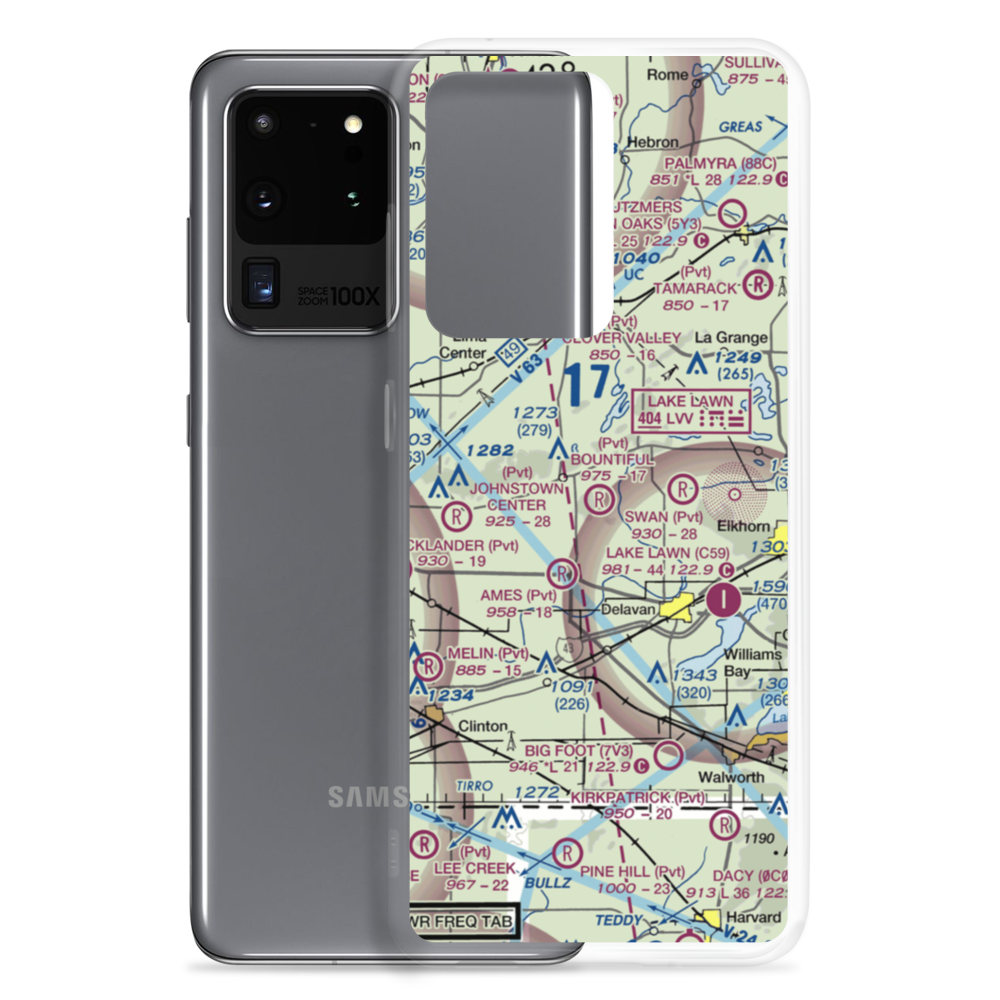 Bountiful Acres Airport (6WI3) VFR Sectional Samsung Case Samsung Galaxy S20 Ultra model shown