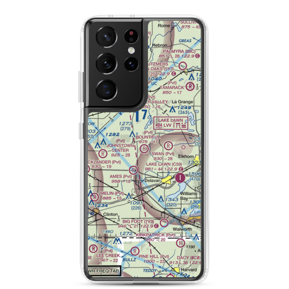 Bountiful Acres Airport (6WI3) VFR Sectional Samsung Case Samsung Galaxy S21 Ultra model shown