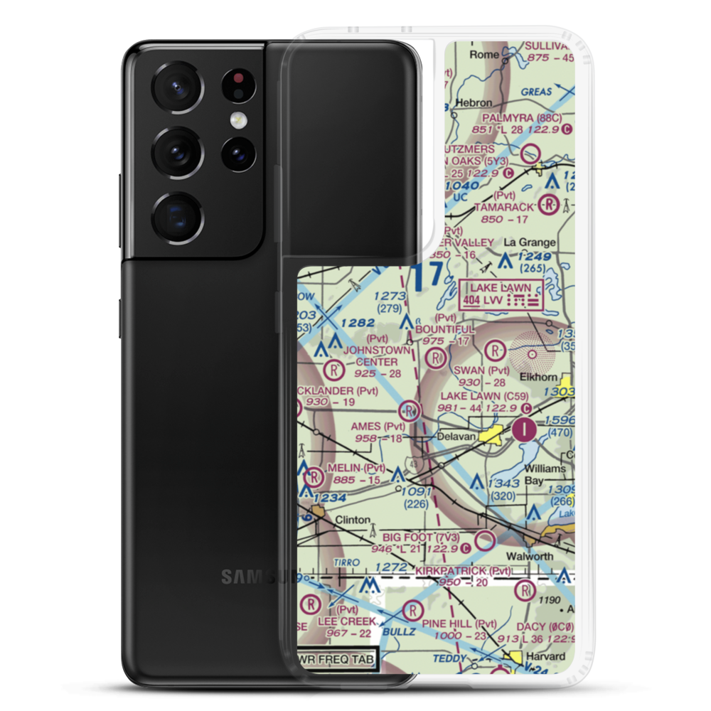 Bountiful Acres Airport (6WI3) VFR Sectional Samsung Case Samsung Galaxy S21 Ultra model shown