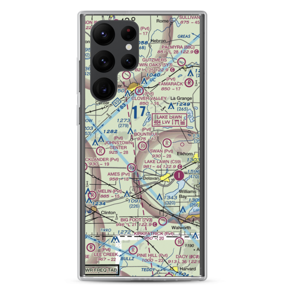 Bountiful Acres Airport (6WI3) VFR Sectional Samsung Case Samsung Galaxy S22 Ultra model shown
