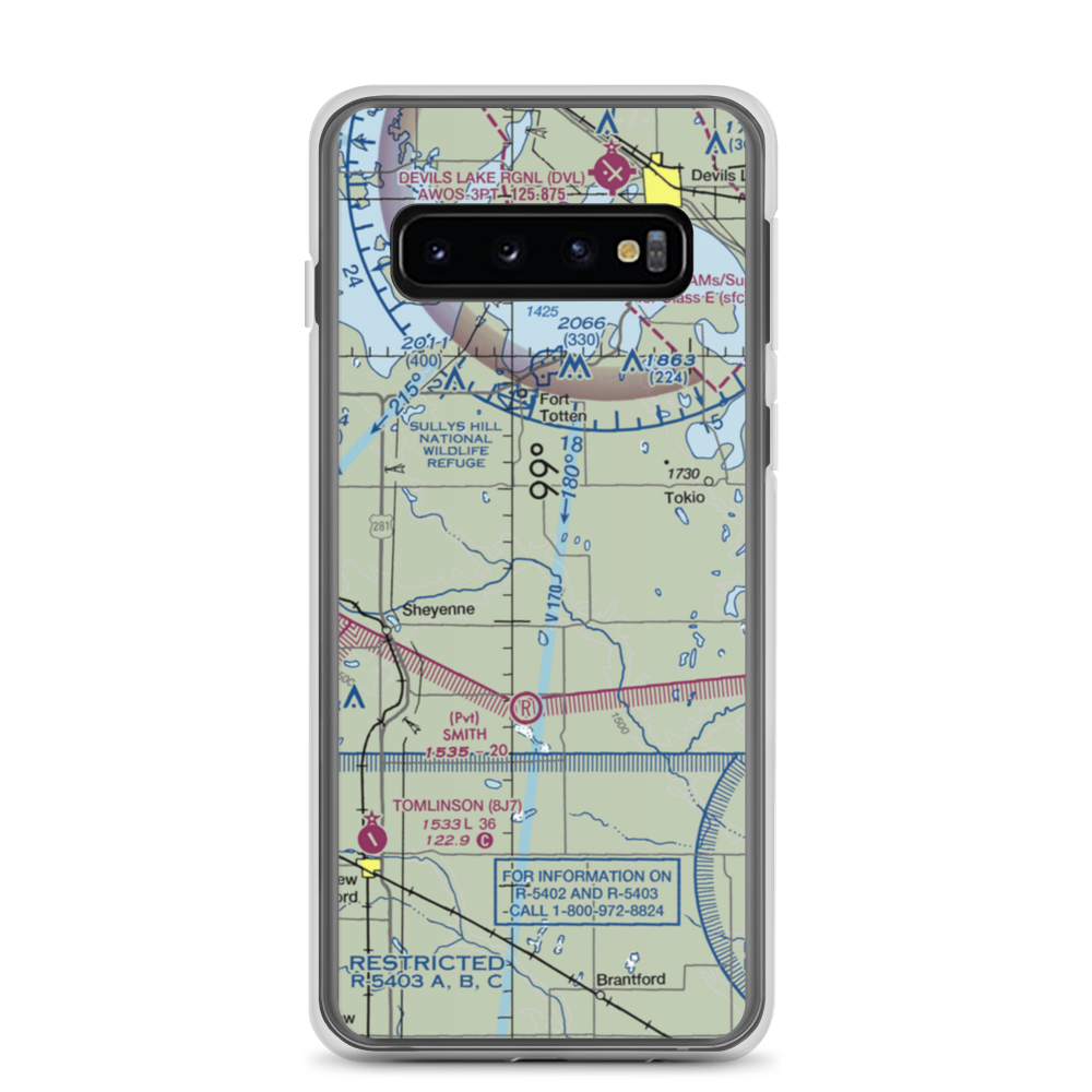Bouret Ranch Airport (NA06) VFR Sectional Samsung Case Samsung Galaxy S10 model shown