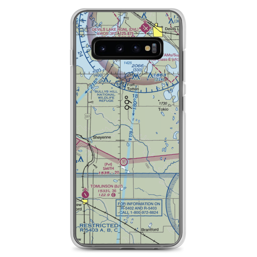 Bouret Ranch Airport (NA06) VFR Sectional Samsung Case Samsung Galaxy S10+ model shown