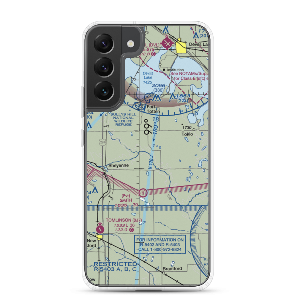 Bouret Ranch Airport (NA06) VFR Sectional Samsung Case Samsung Galaxy S22 Plus model shown