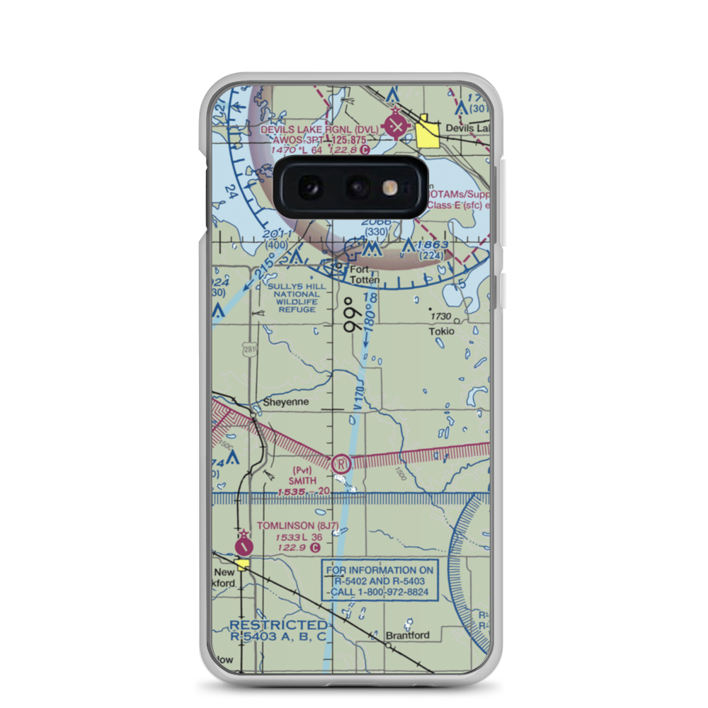 Bouret Ranch Airport (NA06) VFR Sectional Samsung Case Samsung Galaxy S10e model shown