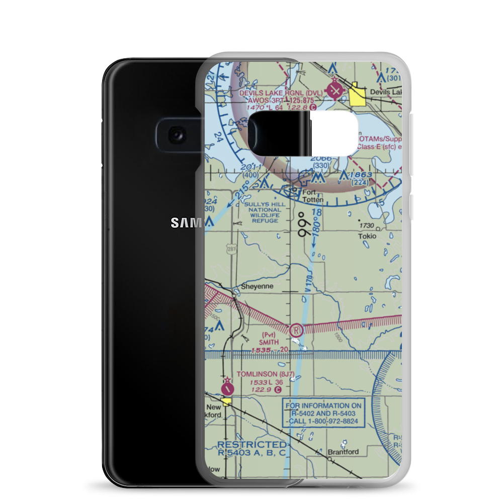 Bouret Ranch Airport (NA06) VFR Sectional Samsung Case Samsung Galaxy S10e model shown