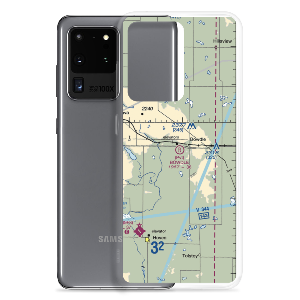 Bowdle Municipal Airport (5P3) VFR Sectional Samsung Case Samsung Galaxy S20 Ultra model shown