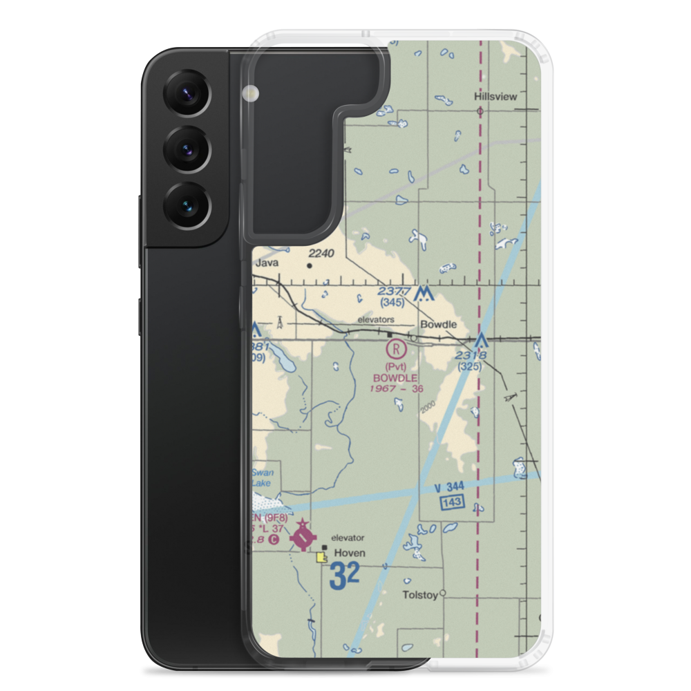 Bowdle Municipal Airport (5P3) VFR Sectional Samsung Case Samsung Galaxy S22 Plus model shown