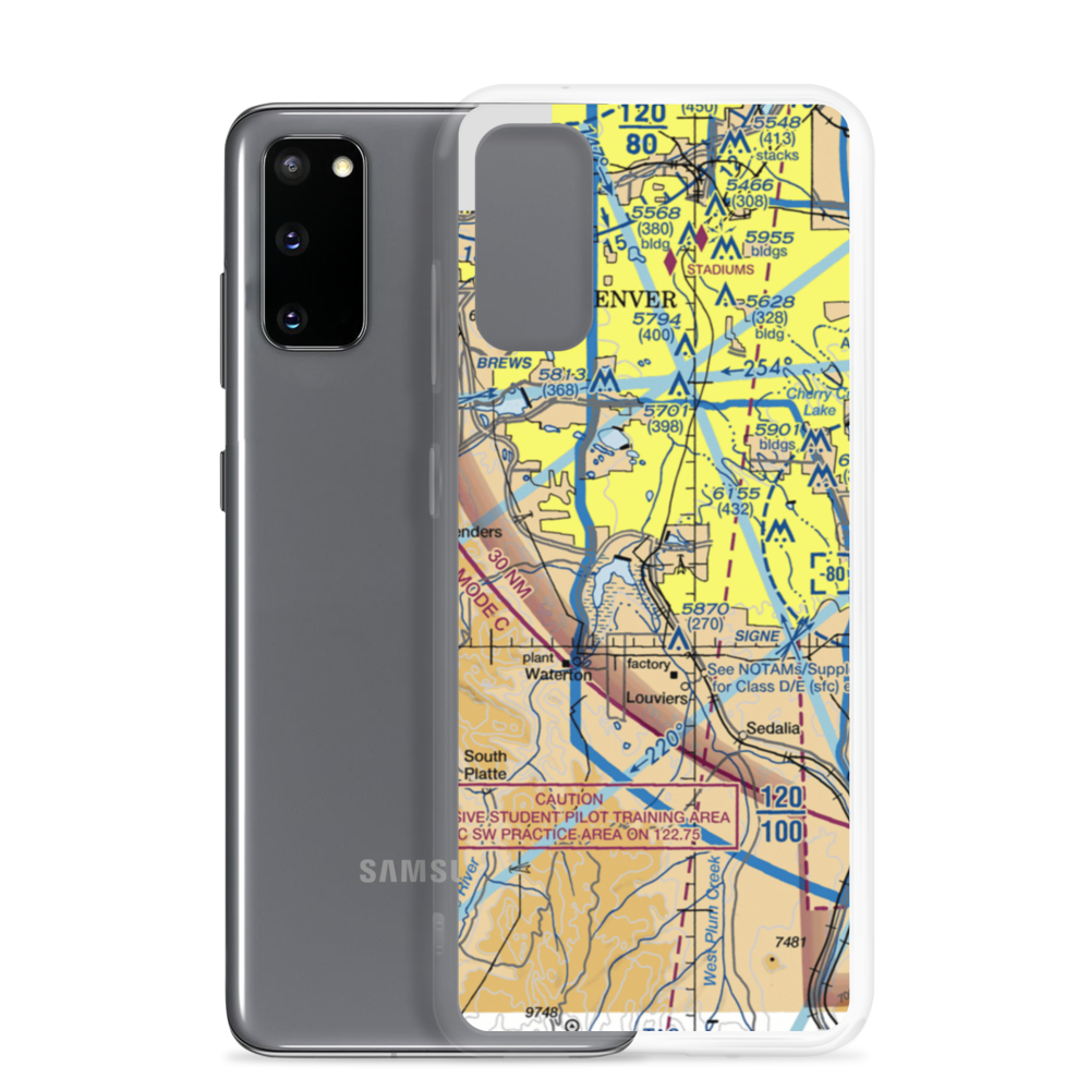 Bowen Farms Nr 1 Airport (CO98) VFR Sectional Samsung Case Samsung Galaxy S20 model shown