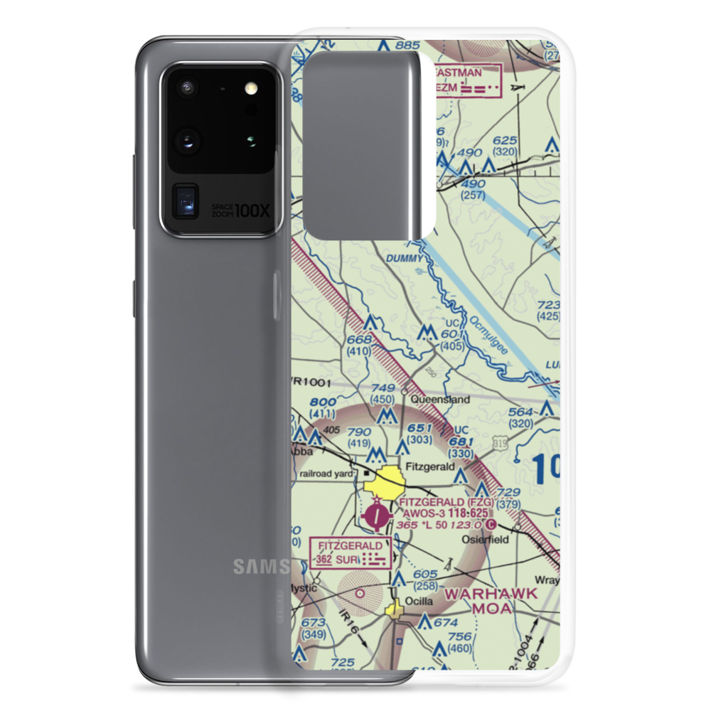 Bowens Mill Christian Center Airport (74GA) VFR Sectional Samsung Case Samsung Galaxy S20 Ultra model shown