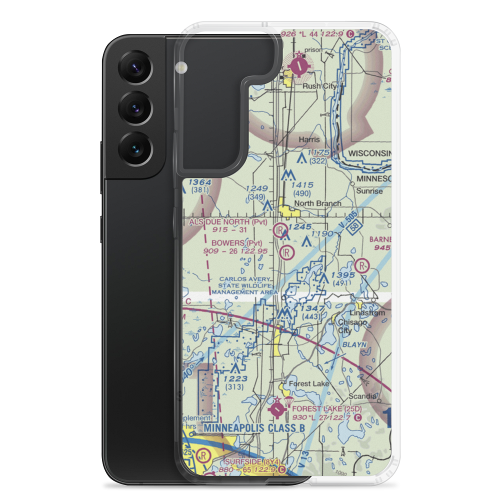 Bowers Airport (MN51) VFR Sectional Samsung Case Samsung Galaxy S22 Plus model shown