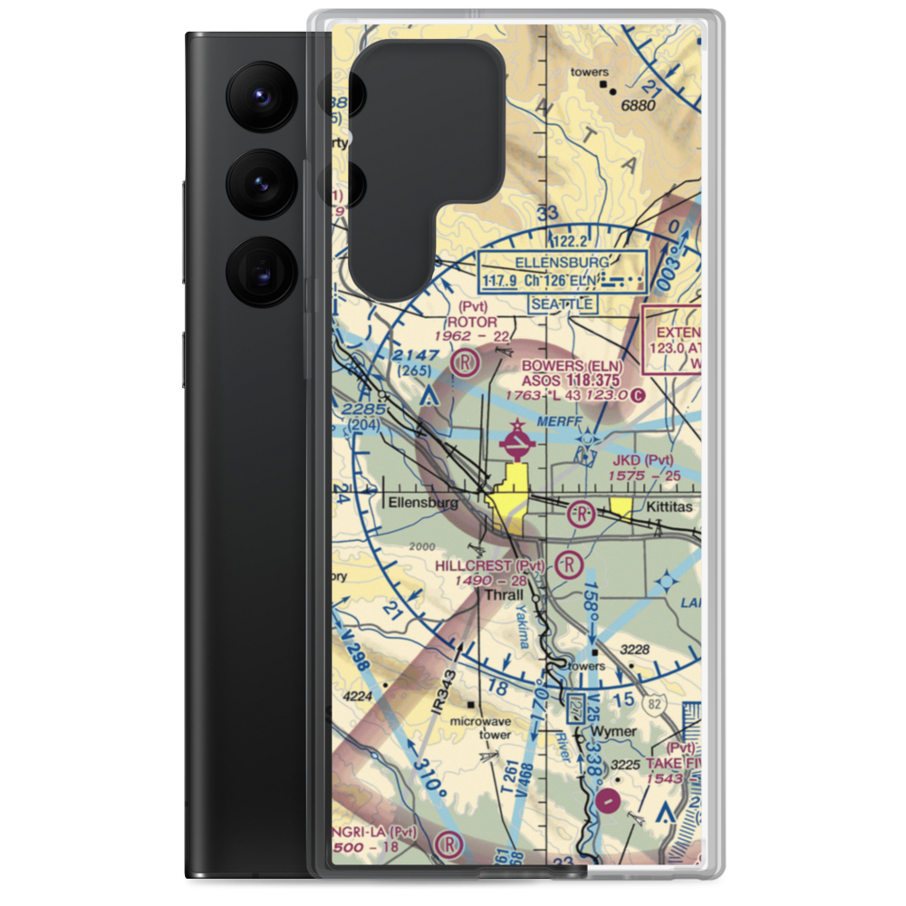 Bowers Field (ELN) VFR Sectional Samsung Case Samsung Galaxy S22 Ultra model shown