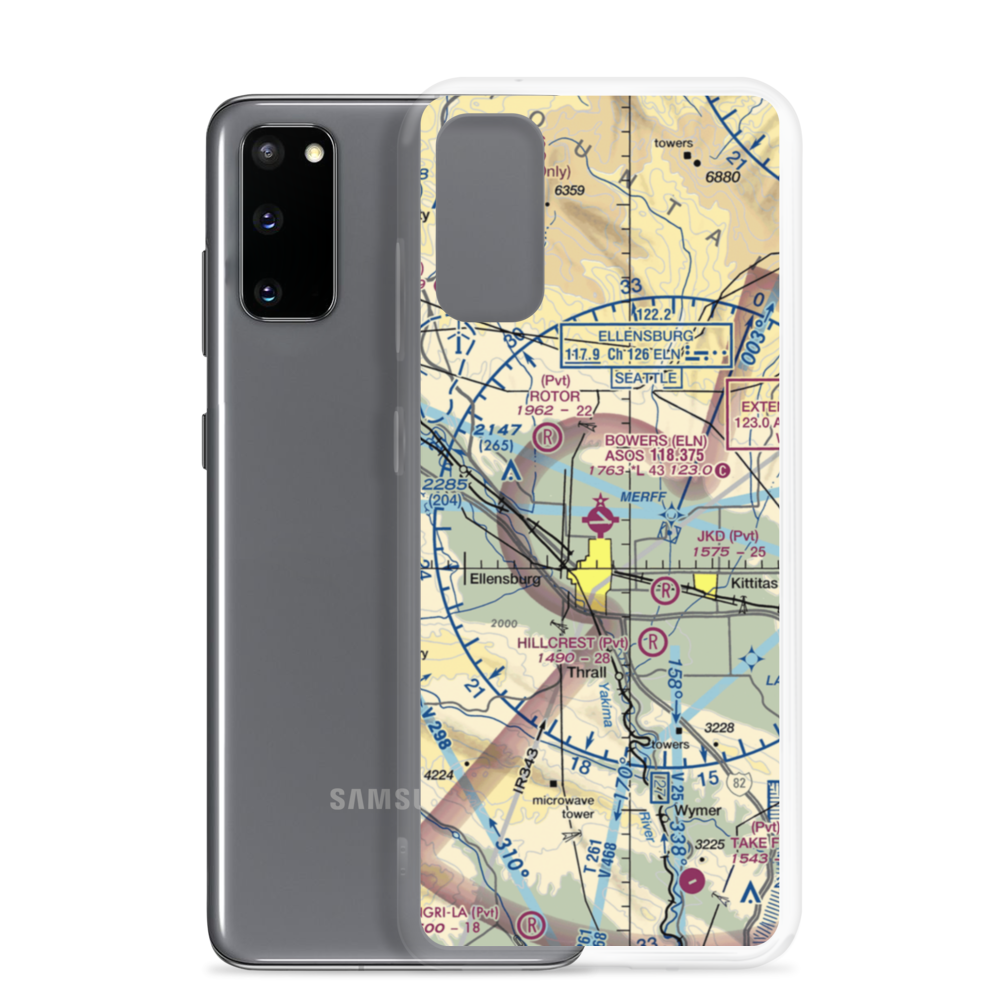 Bowers Field (ELN) VFR Sectional Samsung Case Samsung Galaxy S20 model shown