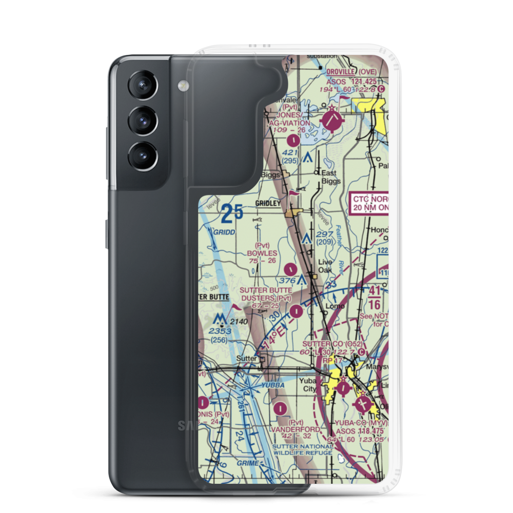 Bowles Airport (18CL) VFR Sectional Samsung Case Samsung Galaxy S21 model shown