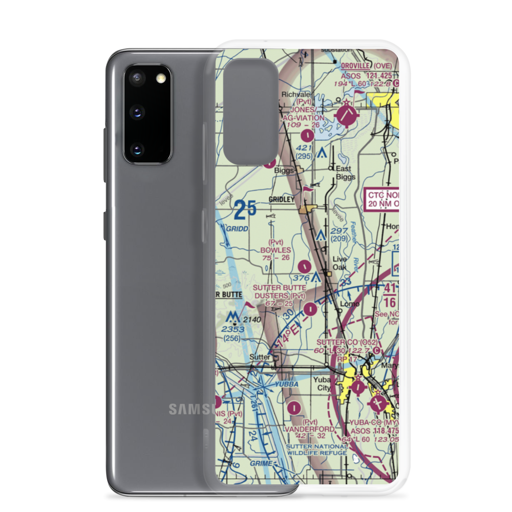 Bowles Airport (18CL) VFR Sectional Samsung Case Samsung Galaxy S20 model shown