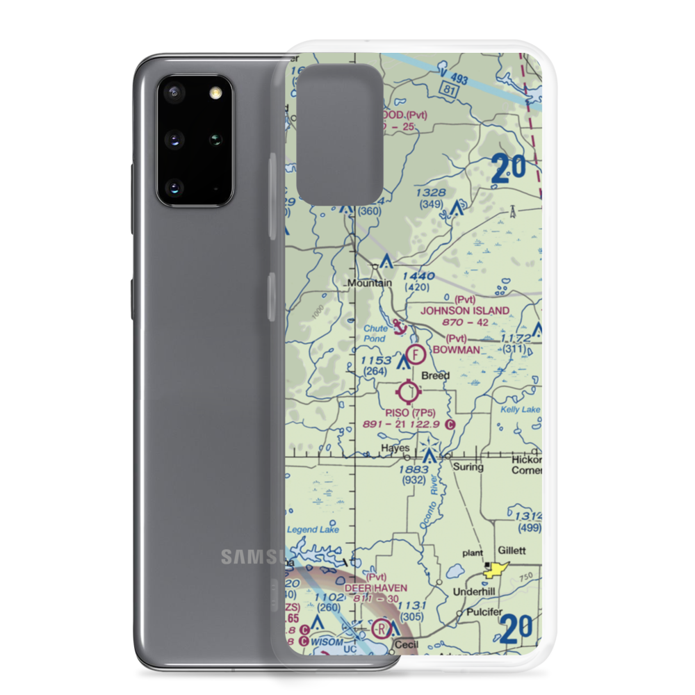 Bowman Airstrip (32WN) VFR Sectional Samsung Case Samsung Galaxy S20 Plus model shown