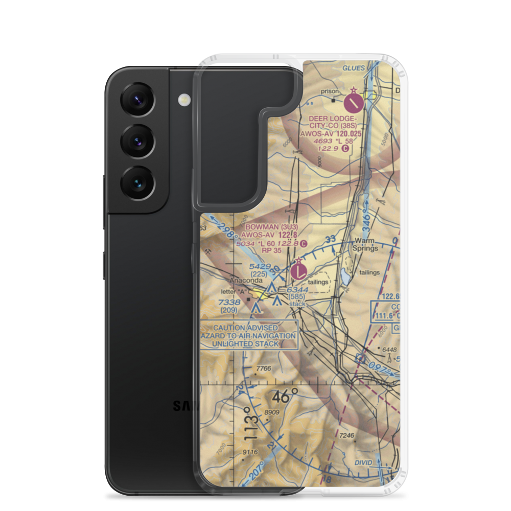Bowman Field (3U3) VFR Sectional Samsung Case Samsung Galaxy S22 model shown