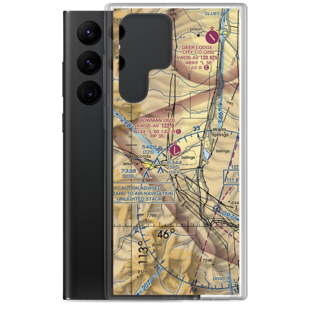 Bowman Field (3U3) VFR Sectional Samsung Case Samsung Galaxy S22 Ultra model shown