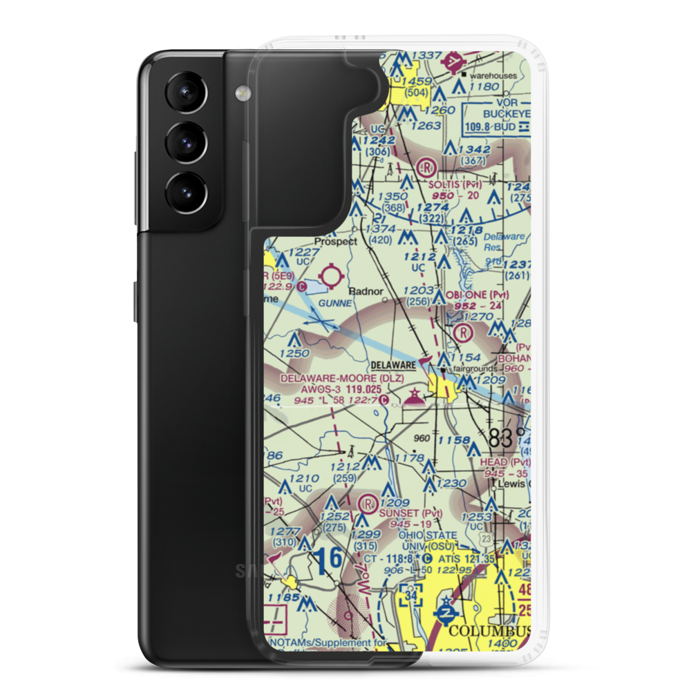 Bowman Field (63OI) VFR Sectional Samsung Case Samsung Galaxy S21 Plus model shown