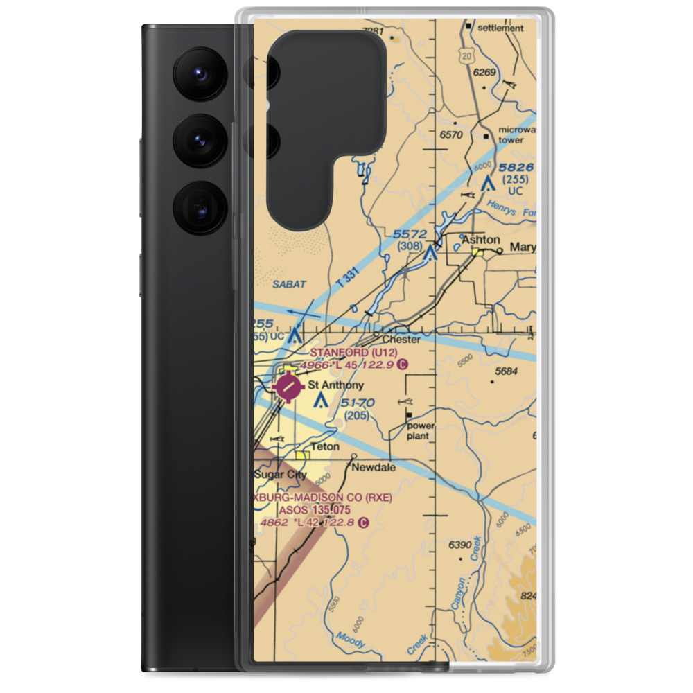 Bowman Field (ID52) VFR Sectional Samsung Case Samsung Galaxy S22 Ultra model shown