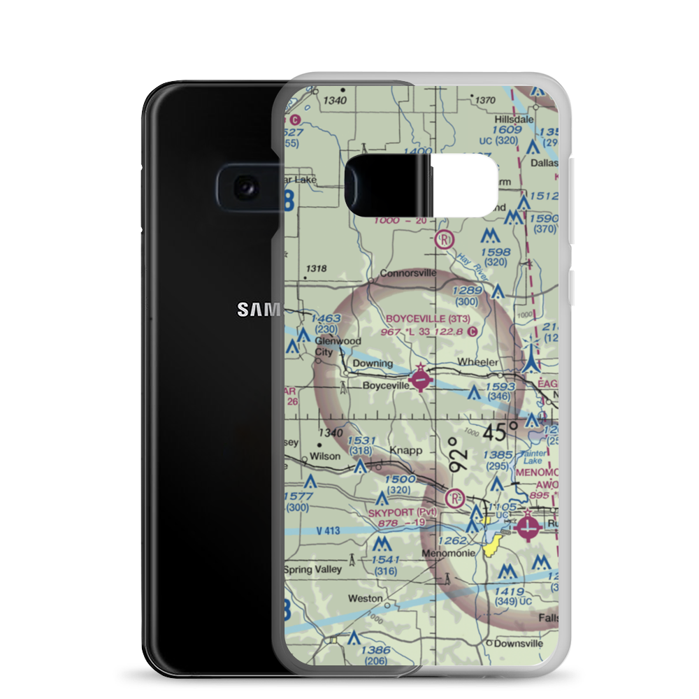 Boyceville Municipal Airport (3T3) VFR Sectional Samsung Case Samsung Galaxy S10e model shown