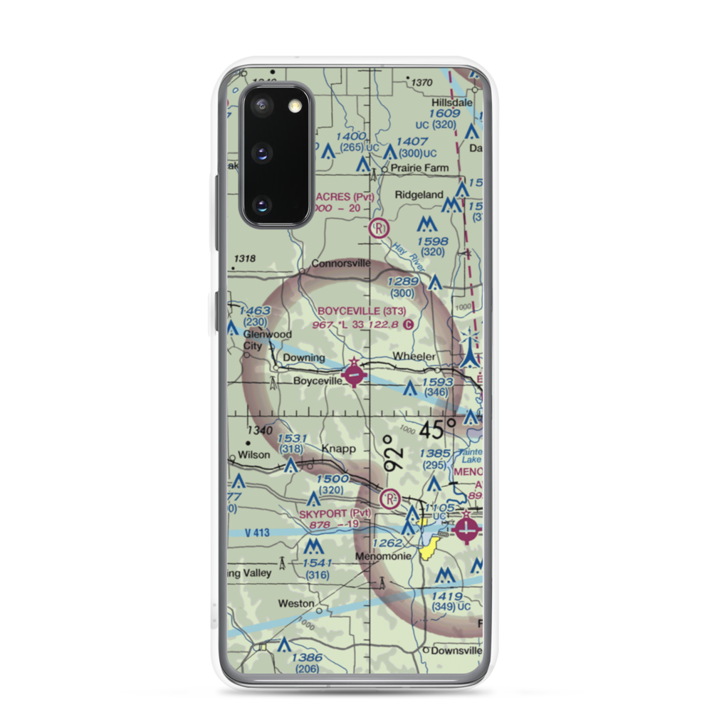 Boyceville Municipal Airport (3T3) VFR Sectional Samsung Case Samsung Galaxy S20 model shown