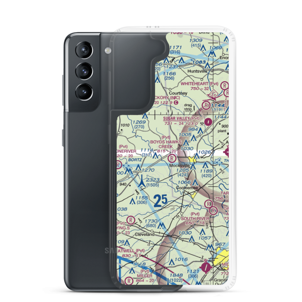 Boyd's Hawks Creek Airport (4NC0) VFR Sectional Samsung Case Samsung Galaxy S21 model shown