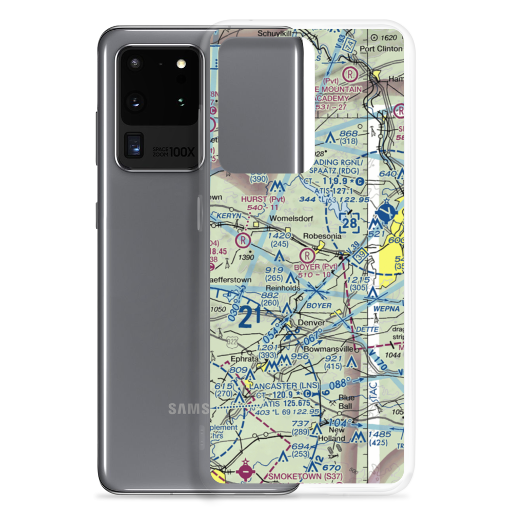 Boyer Airport (28PA) VFR Sectional Samsung Case Samsung Galaxy S20 Ultra model shown
