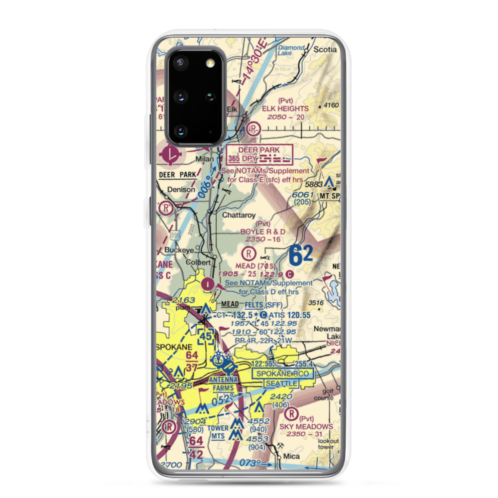 Boyle R & D Airport (63WA) VFR Sectional Samsung Case Samsung Galaxy S20 Plus model shown