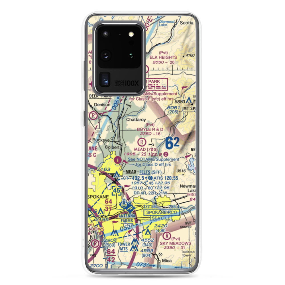 Boyle R & D Airport (63WA) VFR Sectional Samsung Case Samsung Galaxy S20 Ultra model shown