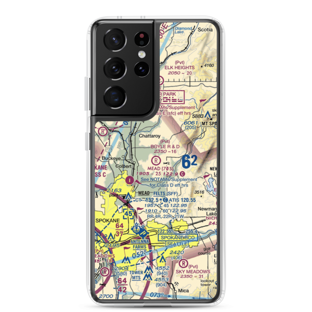 Boyle R & D Airport (63WA) VFR Sectional Samsung Case Samsung Galaxy S21 Ultra model shown