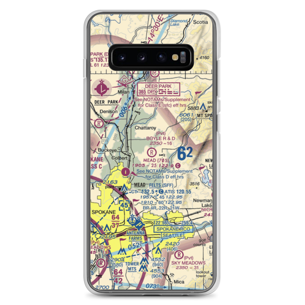Boyle R & D Airport (63WA) VFR Sectional Samsung Case Samsung Galaxy S10+ model shown