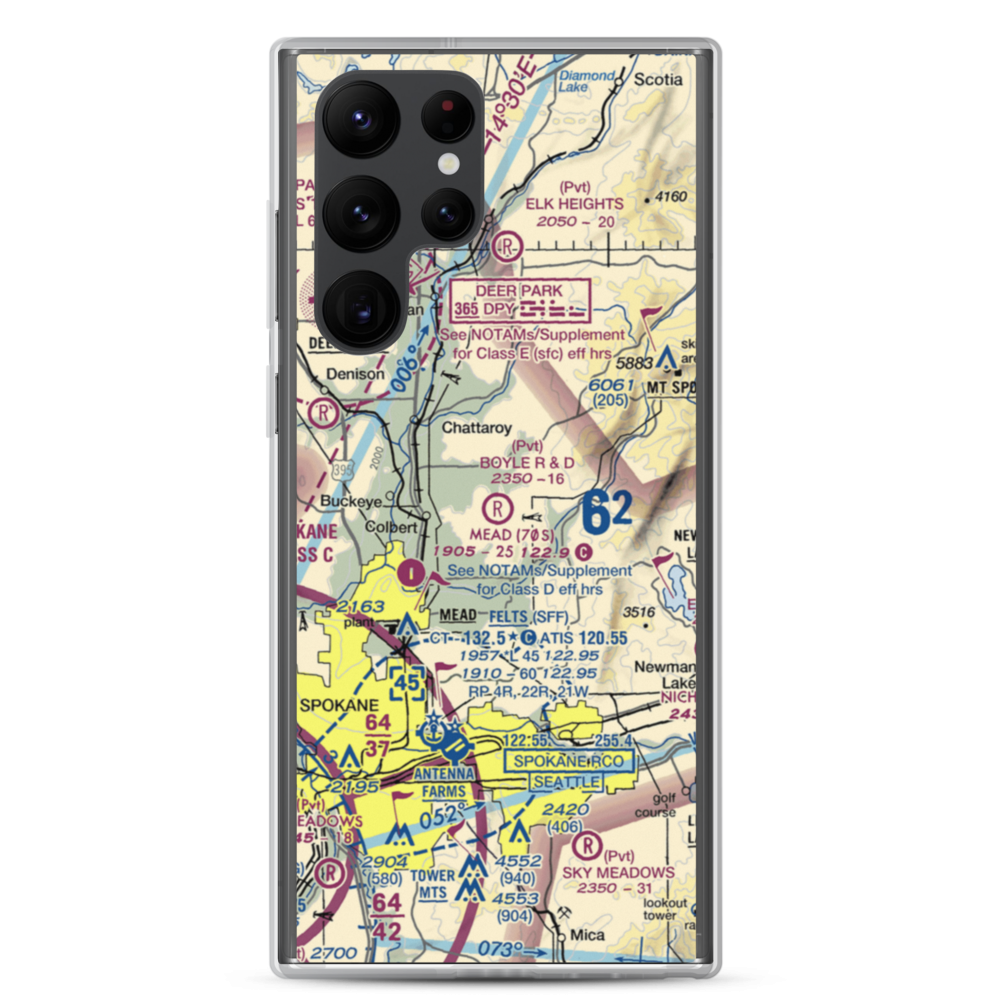 Boyle R & D Airport (63WA) VFR Sectional Samsung Case Samsung Galaxy S22 Ultra model shown
