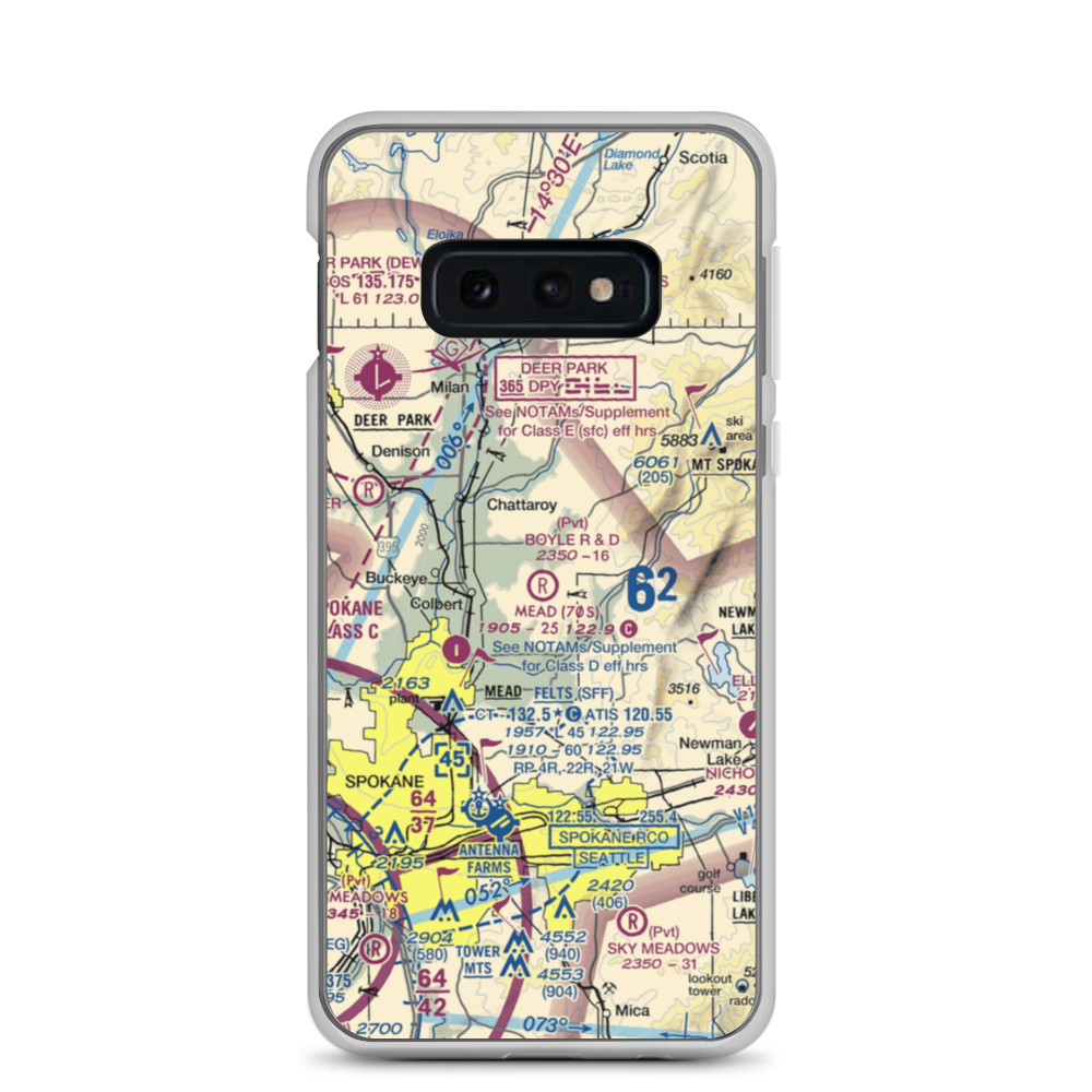 Boyle R & D Airport (63WA) VFR Sectional Samsung Case Samsung Galaxy S10e model shown