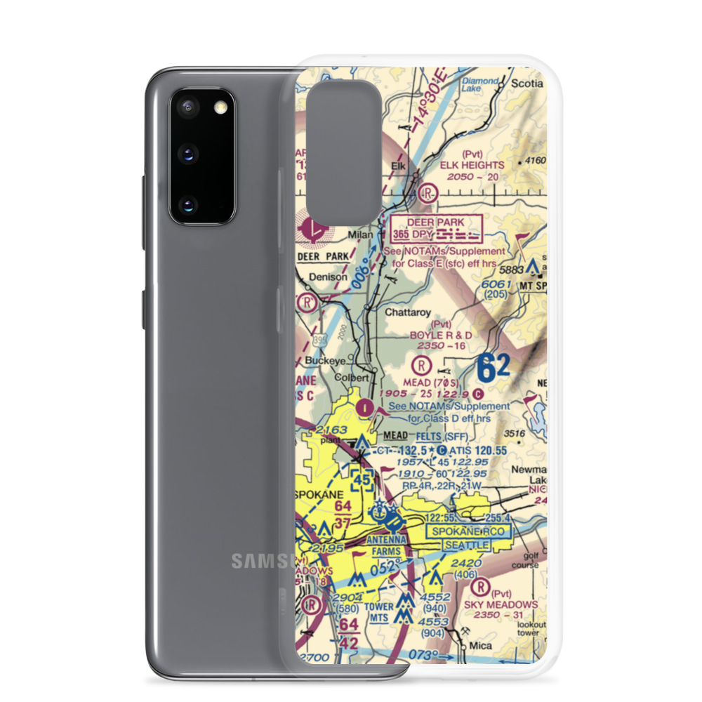 Boyle R & D Airport (63WA) VFR Sectional Samsung Case Samsung Galaxy S20 model shown