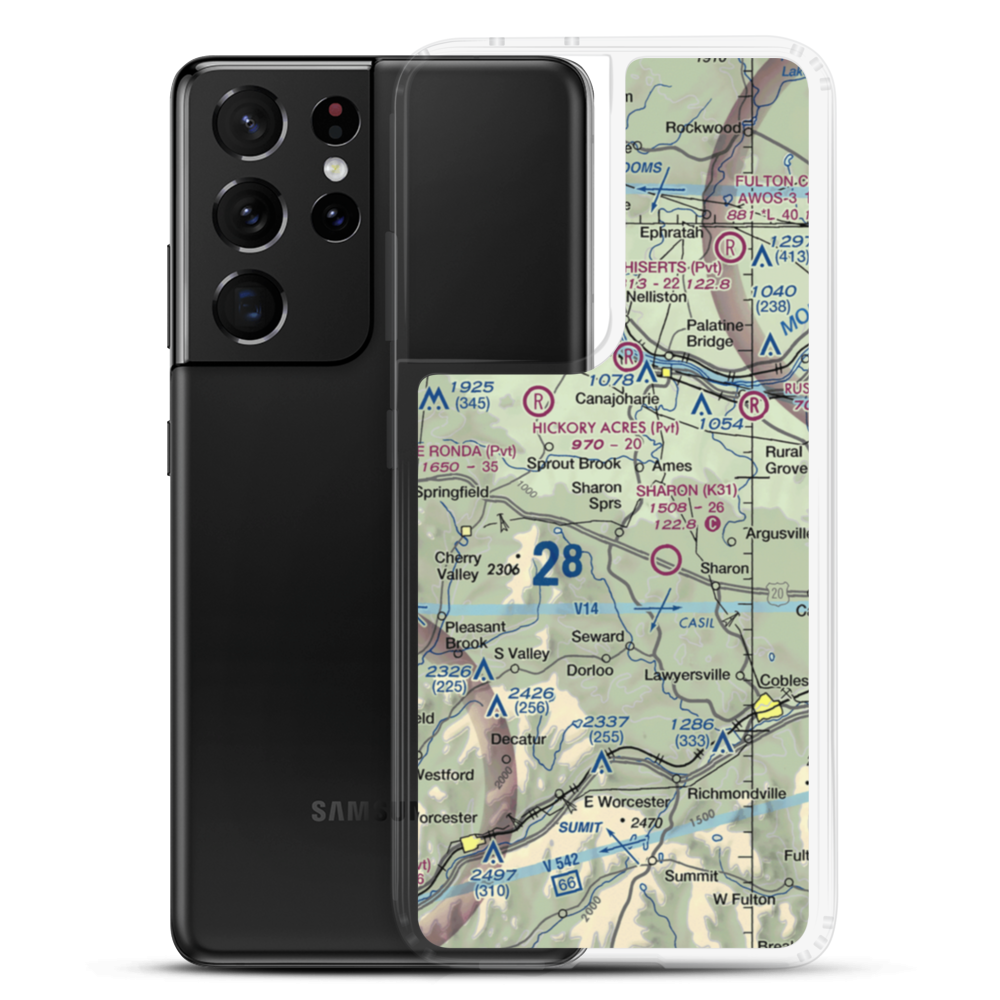 Boyle's Landing Airport (NK91) VFR Sectional Samsung Case Samsung Galaxy S21 Ultra model shown