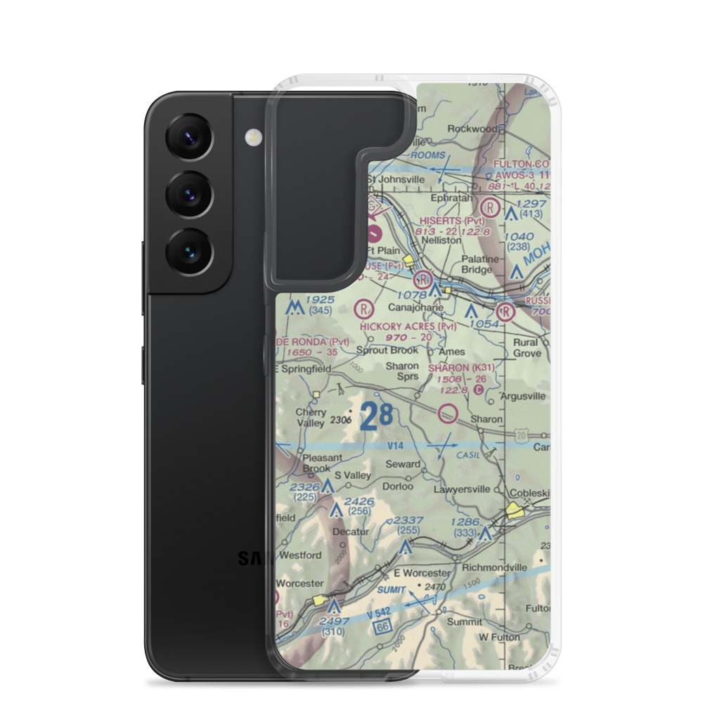 Boyle's Landing Airport (NK91) VFR Sectional Samsung Case Samsung Galaxy S22 model shown