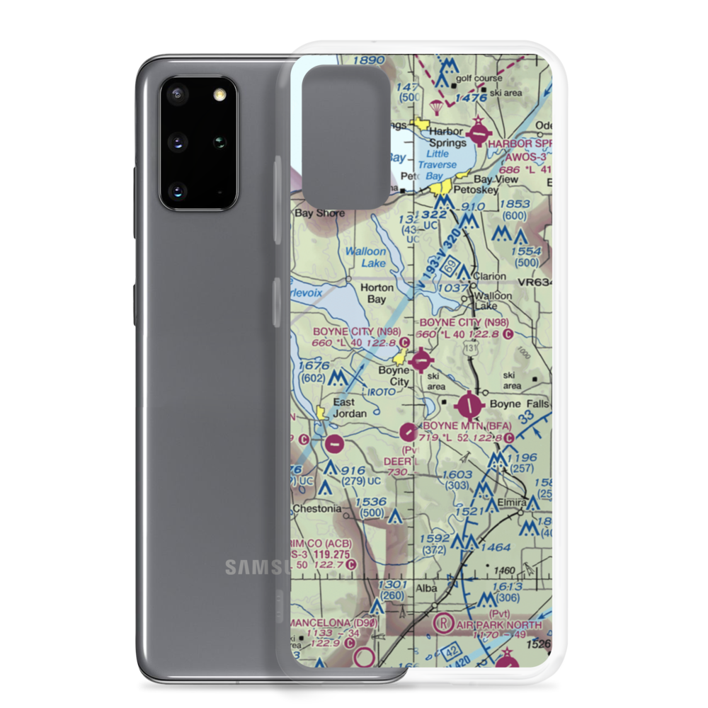 Boyne City Municipal Airport (N98) VFR Sectional Samsung Case Samsung Galaxy S20 Plus model shown