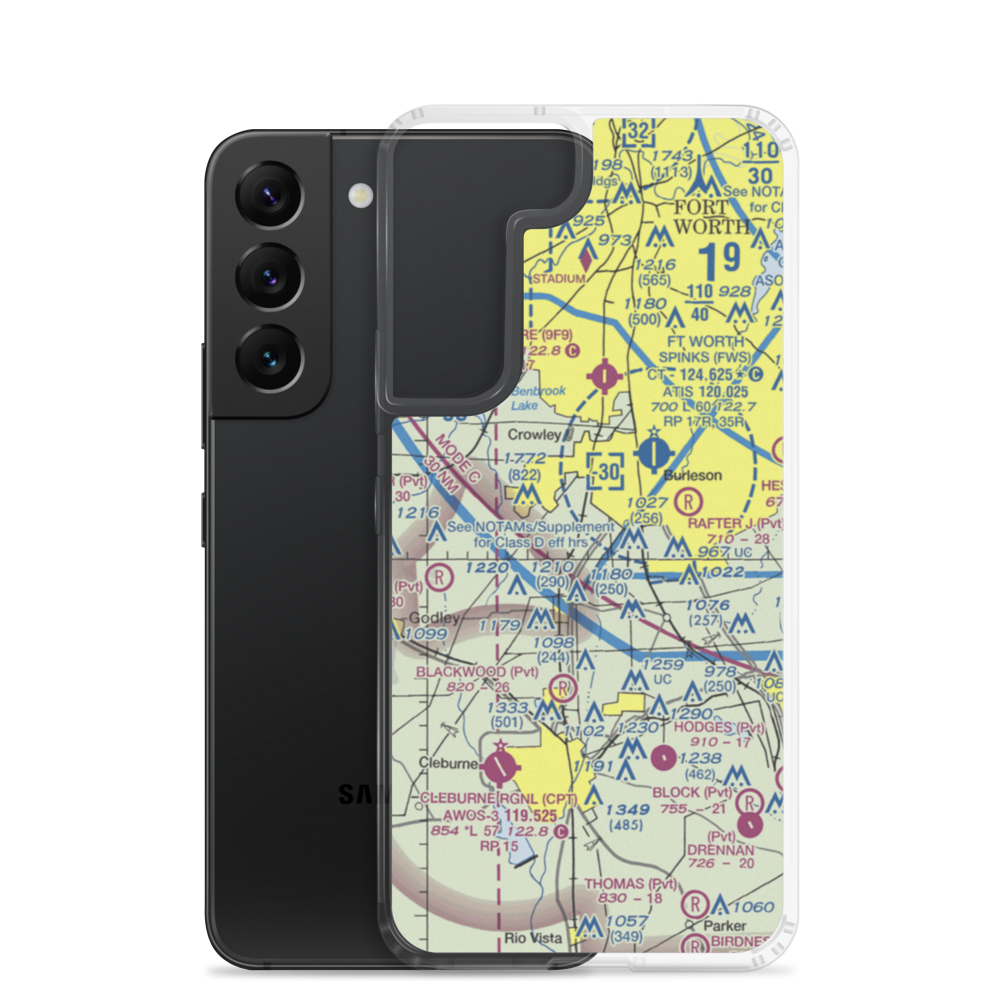 Brabsom Farm Airport (US-0025) VFR Sectional Samsung Case Samsung Galaxy S22 model shown
