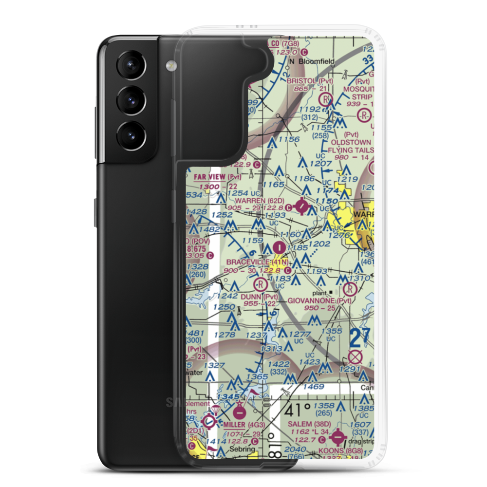Braceville Airport (41N) VFR Sectional Samsung Case Samsung Galaxy S21 Plus model shown
